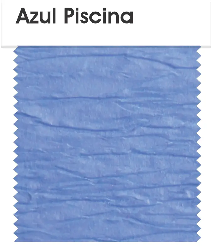 Papel Crepom na cor Azul Piscina