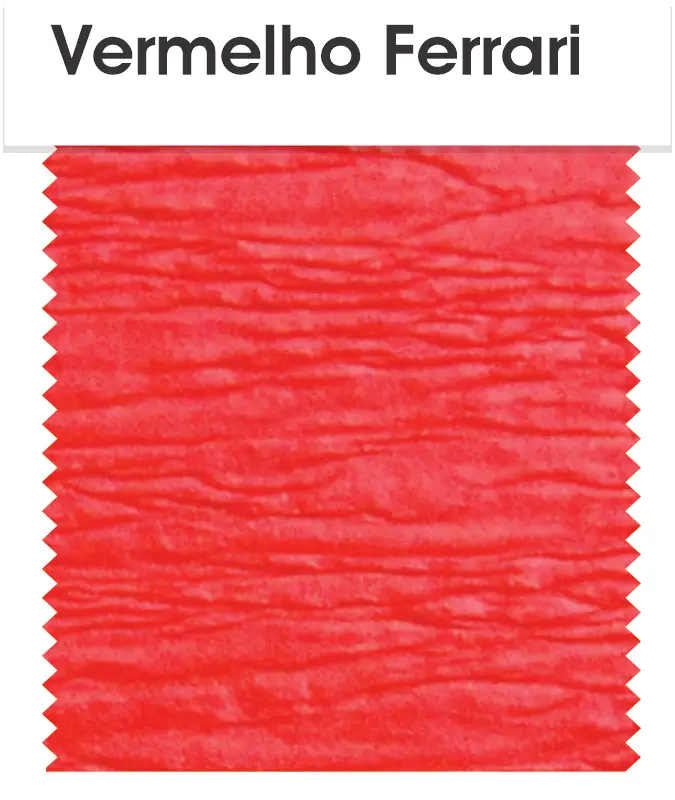 Papel Crepom na cor Vermelho Ferrari